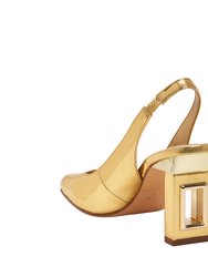 The Hollow Heel Sling Back - Gold