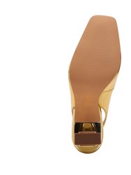 The Hollow Heel Sling Back - Gold