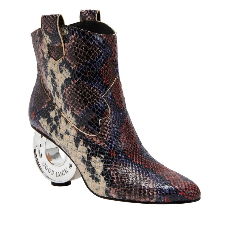 The Horshoee Bootie - Red Multi