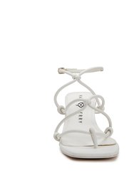 The Irisia Knotted Sandal - Optic White