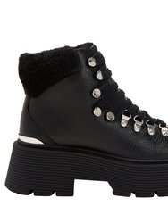 The Jenifer Lace Up Bootie - Black