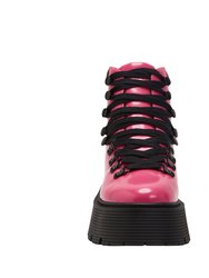 The Jenifer Lace Up Bootie - Luminous Pink/Black