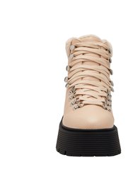 The Jenifer Lace Up Bootie - Pink Clay