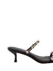 The Ladie Gemstone Sandal - Black