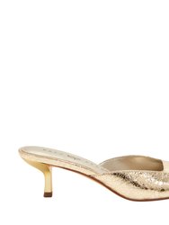 The Ladie Low Heel Sandal - Gold