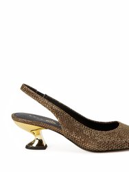 The Laterr Sling Back - Gold