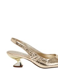 The Laterr Sling Back Heel - Gold - Gold
