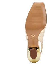 The Laterr Sling Back Heel - Gold