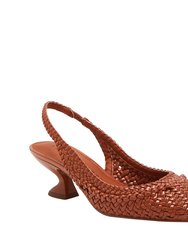 The Laterr Woven Sling-Back Heels - Ginger Biscuit - Ginger Biscuit