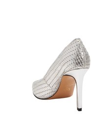 The Marcella Pump Heels - Silver