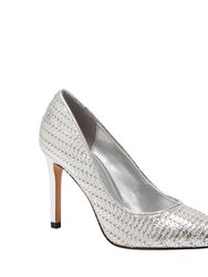 The Marcella Pump Heels - Silver - Silver