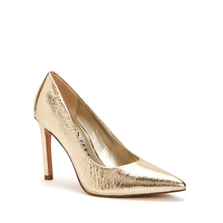 The Marcella Pump Sandal - Gold - Gold