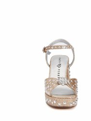 The Meadow Ornament Sandal - Champagne