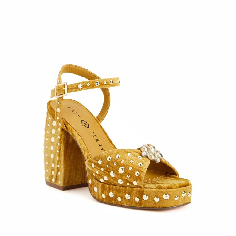 The Meadow Ornament Sandal - Satin Brass