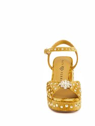 The Meadow Ornament Sandal - Satin Brass