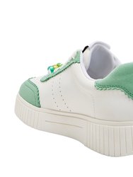 The Skatter Bead Sneaker - Optic White/Apple Mint