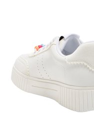 The Skatter Bead Sneaker - Optic White