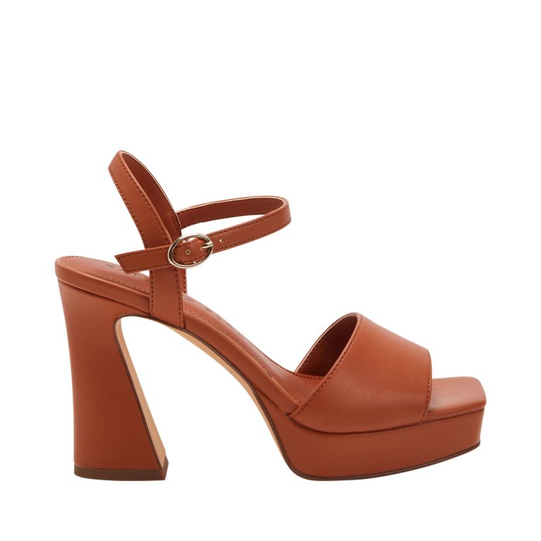 The Square Open Sandal - Ginger Biscuit - Ginger Biscuit