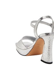 The Square Open Sandal - Silver