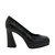 The Square Pump Heel - Black - Black