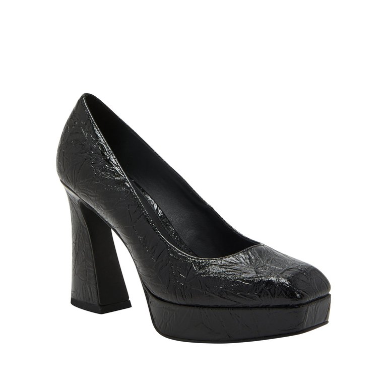 The Square Pump Heel - Black