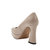 The Square Pump Heel - True Taupe