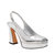 The Square Sling-Back Heel - Silver