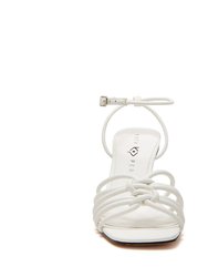 The Timmer Knotted Sandal - Optic White