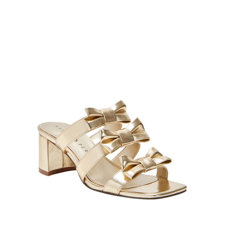 The Tooliped Bow Sandal - Gold - Gold