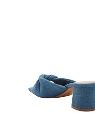 The Tooliped Twisted Sandal - Blue Denim