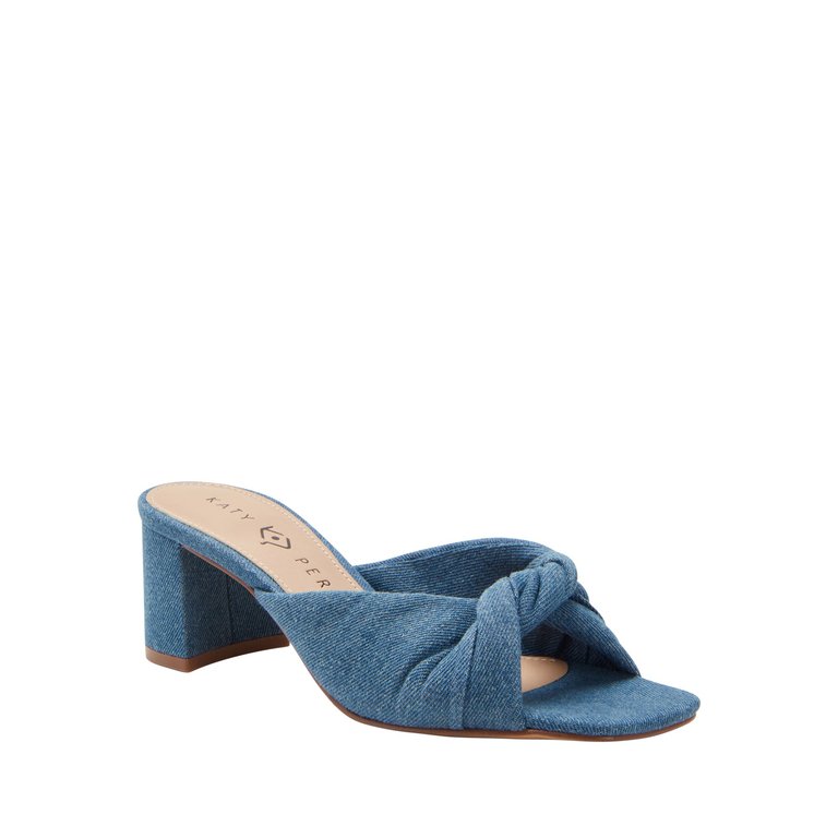 The Tooliped Twisted Sandal - Blue Denim - Blue Denim