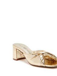 The Tooliped Twisted Sandal - Gold - Gold