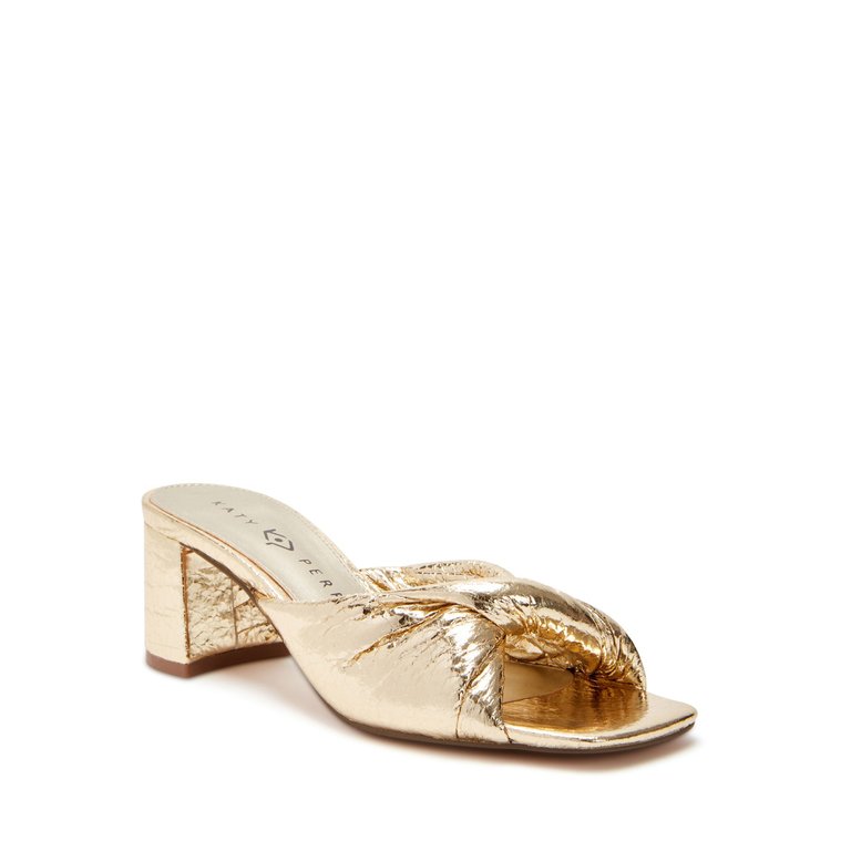 The Tooliped Twisted Sandal - Gold - Gold