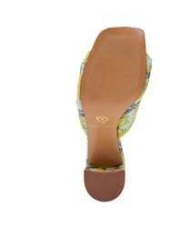The Tooliped Twisted Sandal - Green Fig Multi