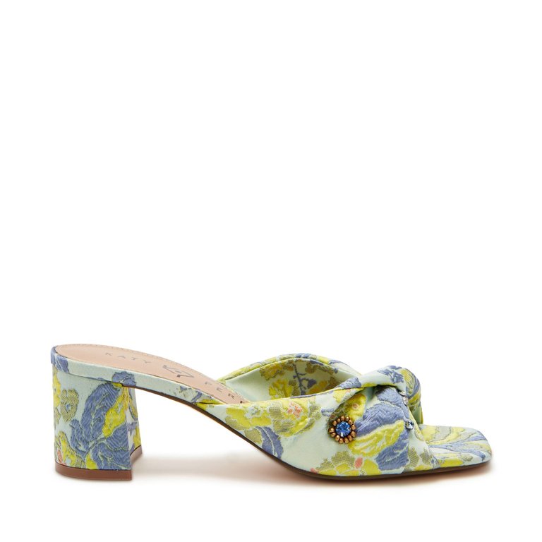The Tooliped Twisted Sandal - Green Fig Multi