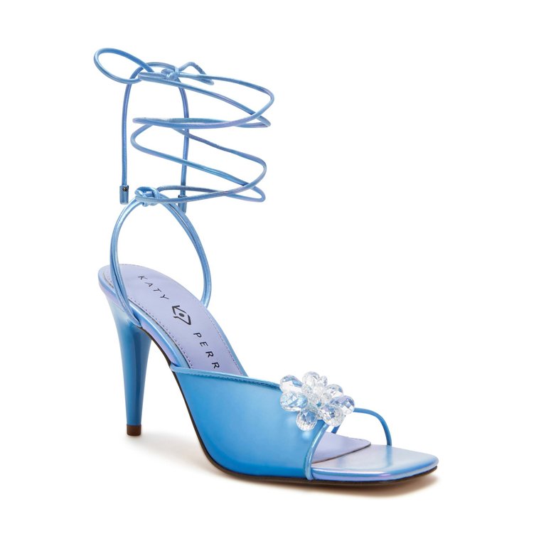 The Vivvian Flower Sandal - Tranquil Blue