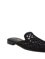 The Woven Mule - Black - Black