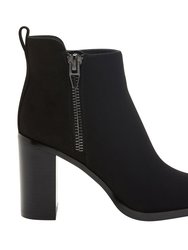 The Zaina Bootie In Microsuede - Black