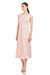 Angelina Lace Tea Length Dress In Pink - Pink