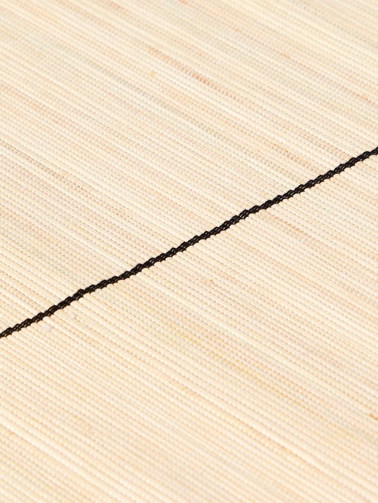 Natural Striped Raffia Placemat, Set of 2