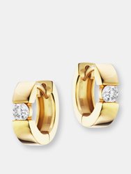 Diamond Huggies - 14K Yellow Gold