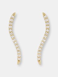 Diamond S Climbers - 14K Yellow Gold