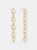 Elongated Thick Chain Link Earrings Long - Yellow Gold