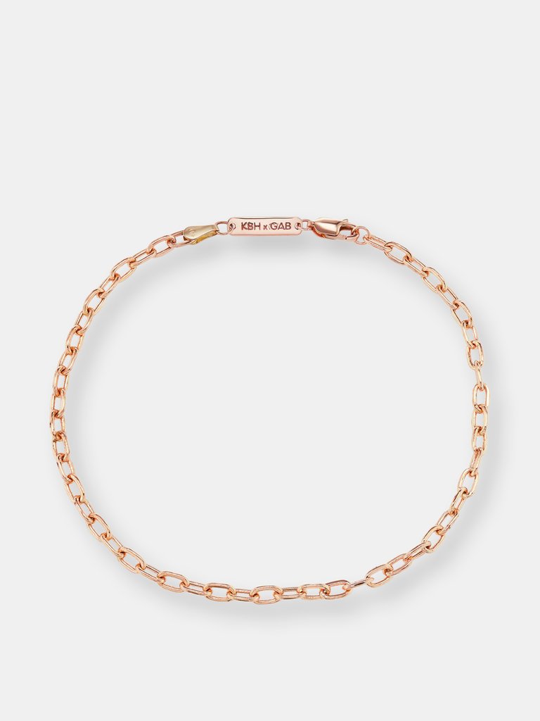 KBH x Gab: Linked Up Anklet - Rose - 14K Rose Gold