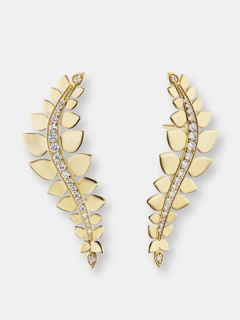 Magnum Leaf Climber - 14K Yellow Gold