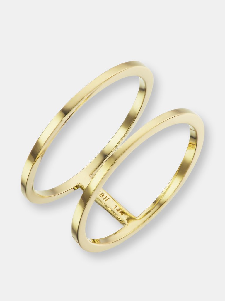 Reclaimed Double Stack Ring - 14K Yellow Gold