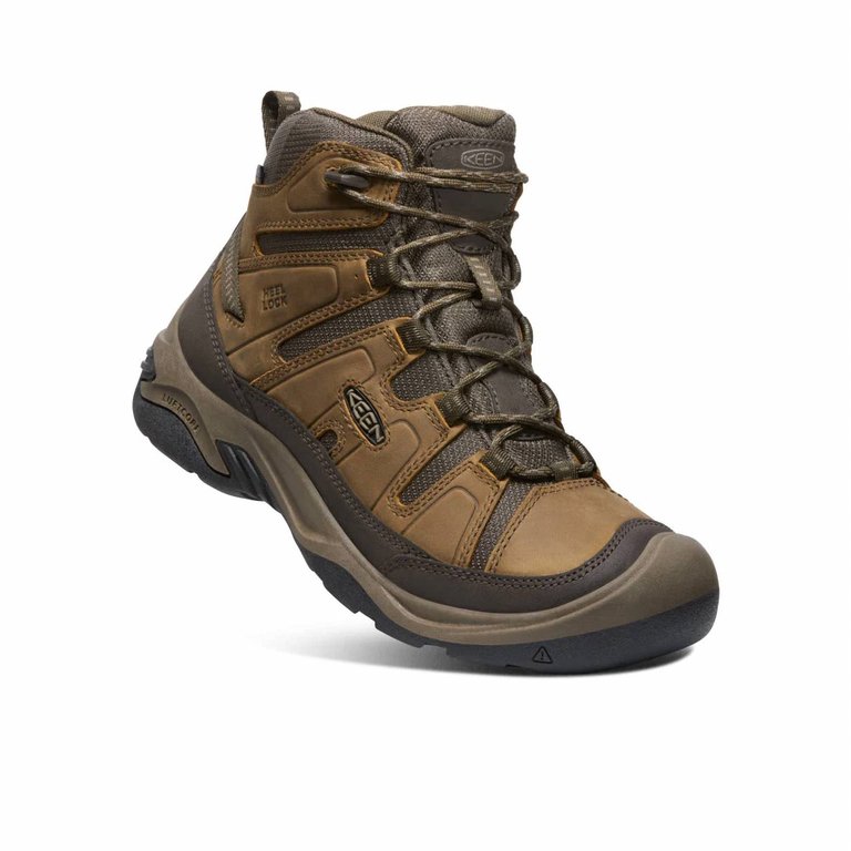 Men's Circadia Mid Waterproof Hiking Boot In Bison/brindle