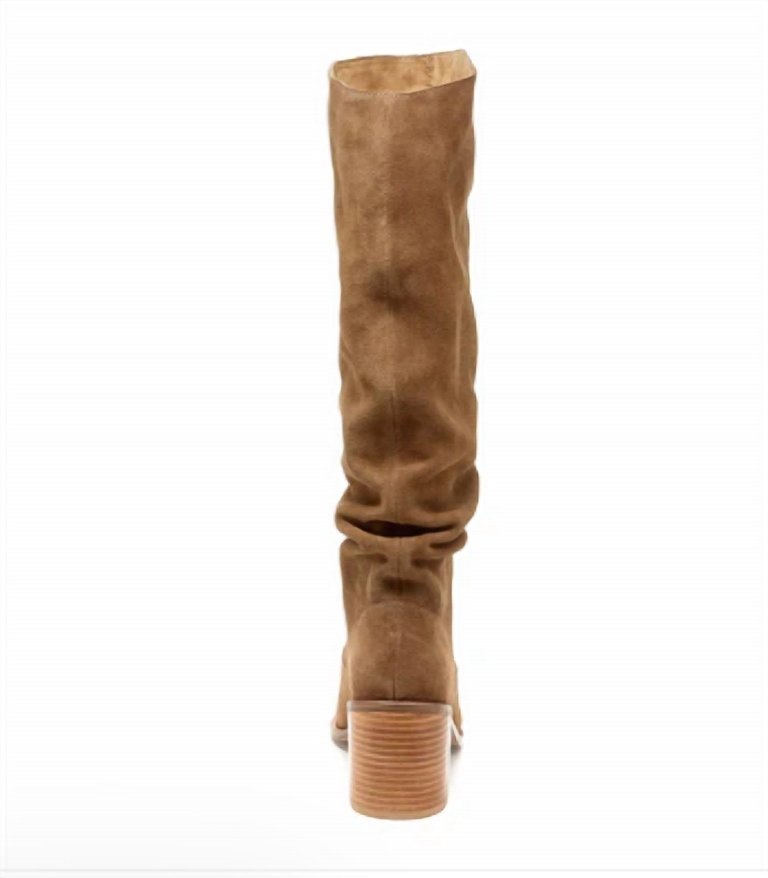 Easton Armadillo Suede Slouchy Boots In Armadillo