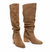 Easton Armadillo Suede Slouchy Boots In Armadillo - Armadillo