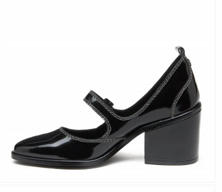 Women's Mary Janes Elm Leather Sandal In Black - Black